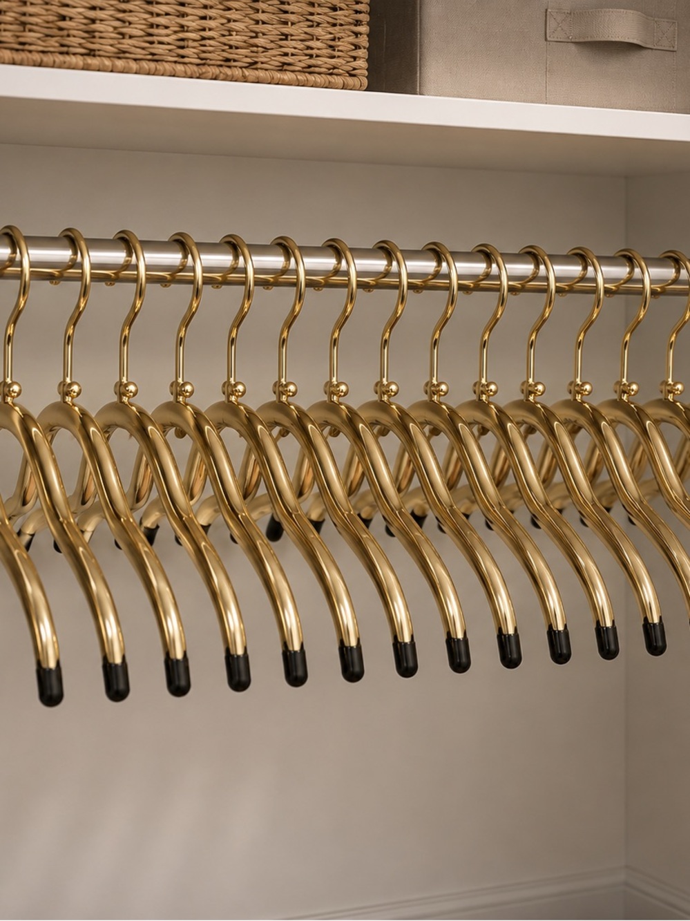 16 vintage tubular hangers